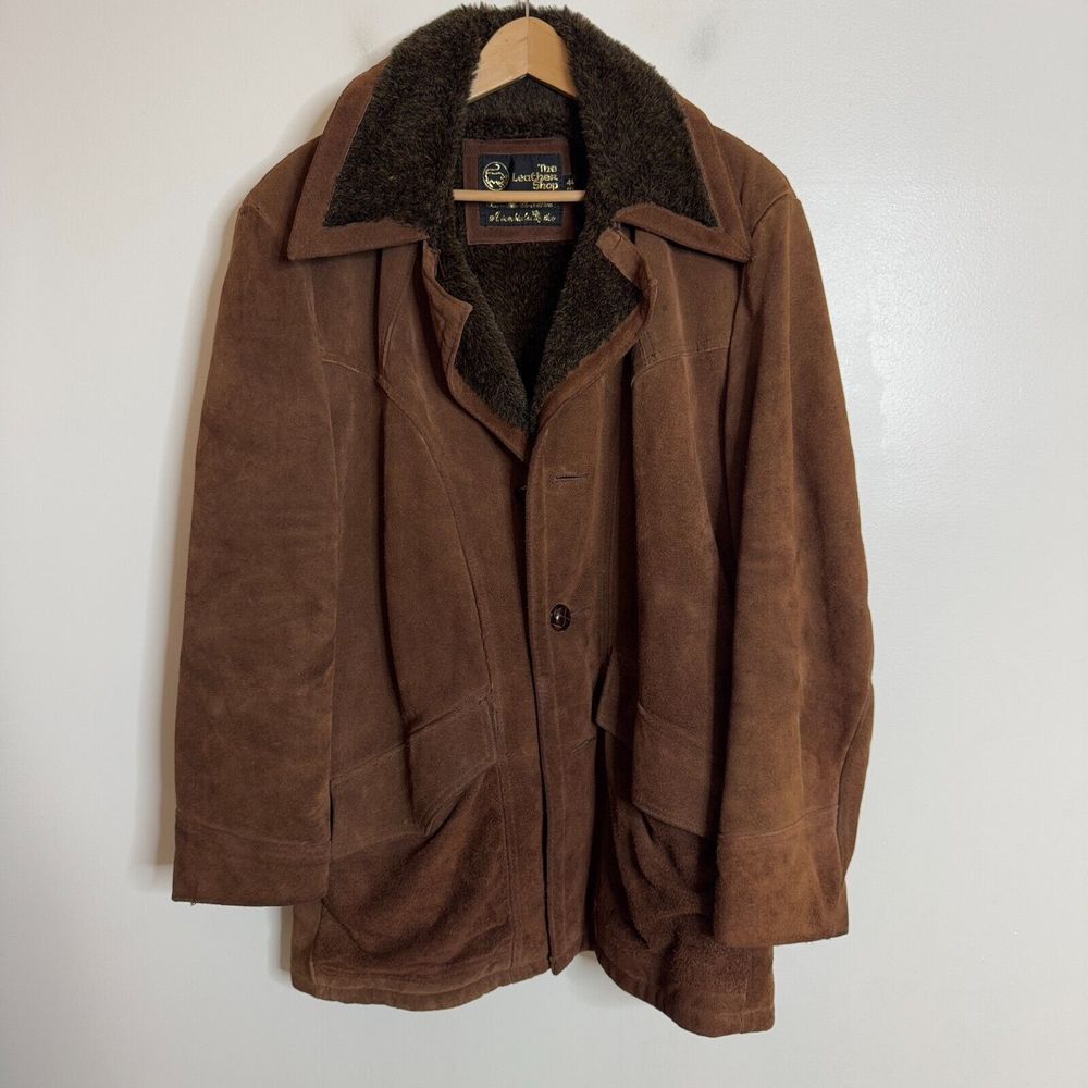 The Leather Shop Split Cowhide Leather Mens Brown 44 Large